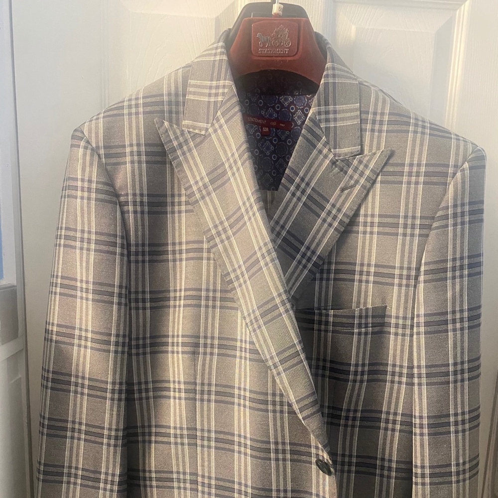 Plaid Patterned Wool Suit